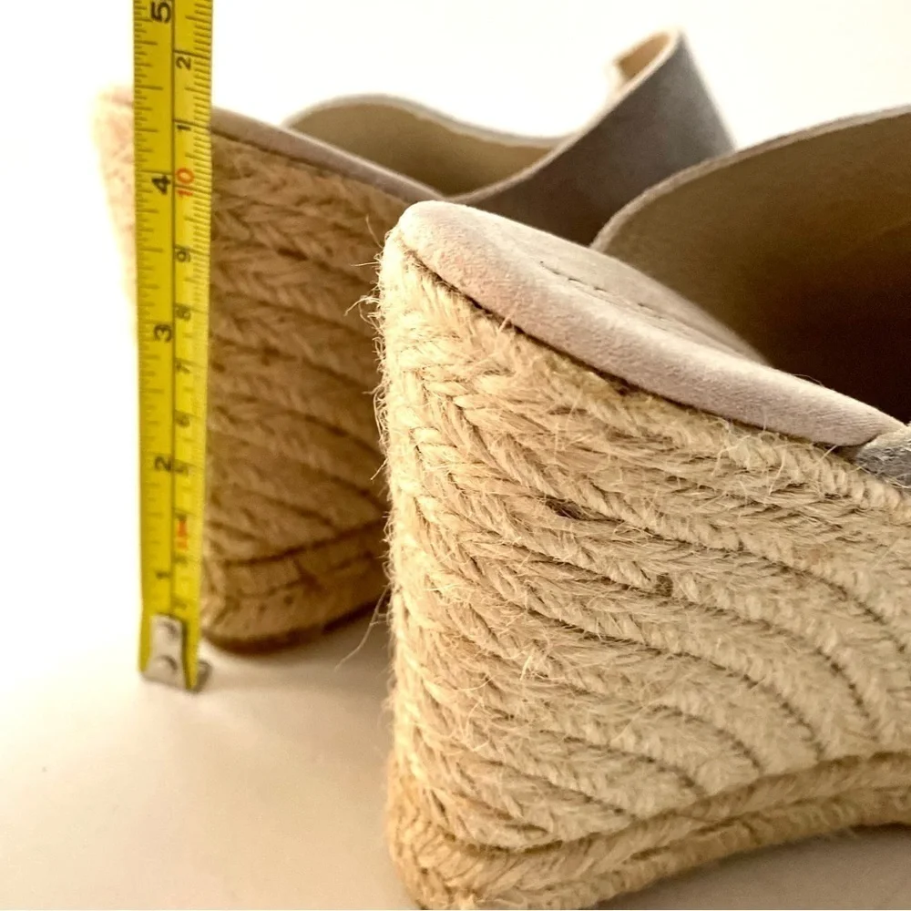 Anthropologie Maypol Suede Wedge Espadrille Slides 8.5 Heels